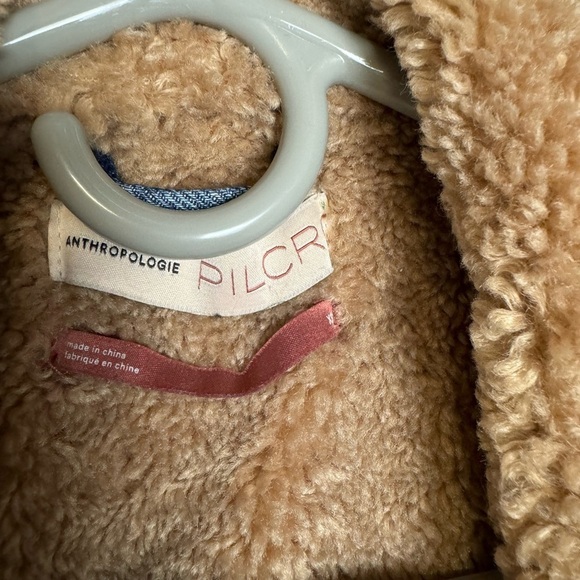 ANTHRO PILCRO Sherpa trimmed denim jacket XS - Picture 12 of 12